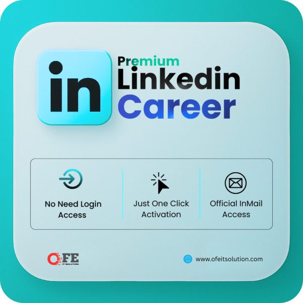 LinkedIn Premium Career Plan Subscription with InMail, LinkedIn Learning and Advanced Job Search Tools
