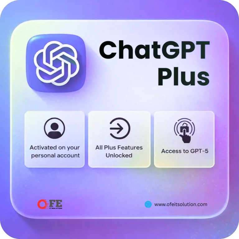 ChatGPT Plus Subscription Bangladesh activated on your personal account with GPT-5 access, all Plus features unlocked, and fast activation