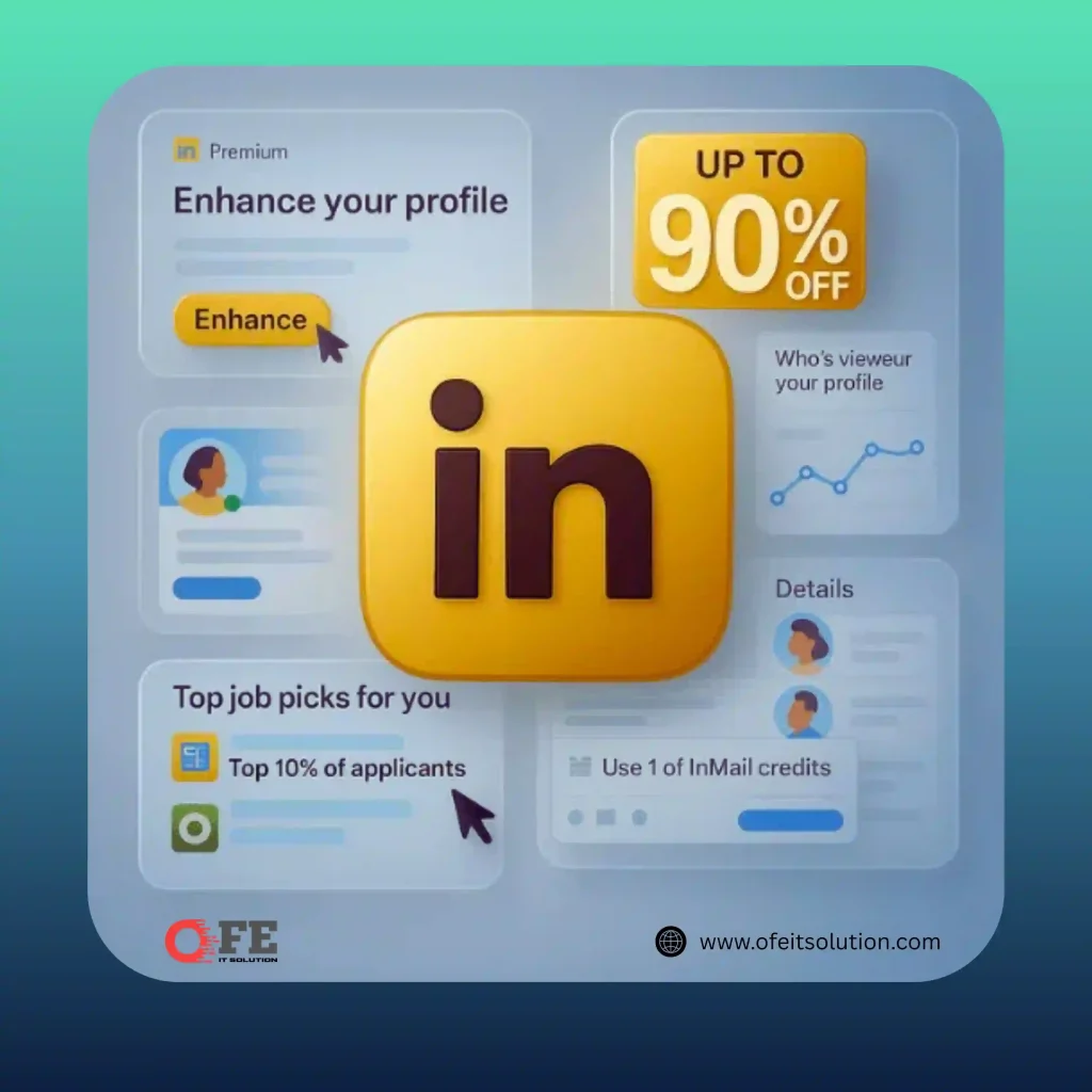 LinkedIn Premium subscription with up to 90% discount in Bangladesh. Get Career, Business, Sales Navigator, and Recruiter Lite plans with instant activation